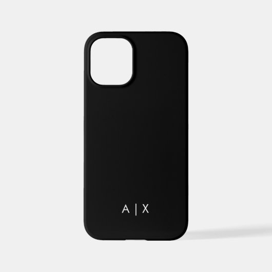 シンプルなカップル名のモノグラム iPhoneケース (裏面)