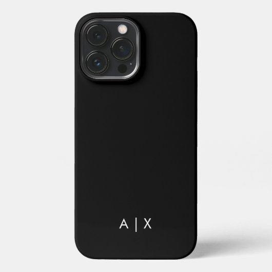シンプルなカップル名のモノグラム iPhoneケース (裏面)