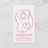 シンプルなカメラの落書き、カメラマンを結婚するおもしろい 名刺 (裏面)