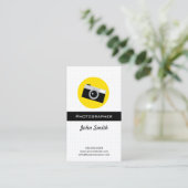 シンプルなカメラアイコンカメラマン 名刺 (スタンド正面)