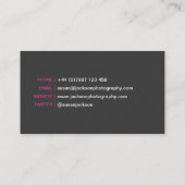 シンプルなカメラマンの名刺 名刺 (裏面)