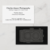 シンプルなカメラマン2の側面のデザイン 名刺 (正面/裏面)