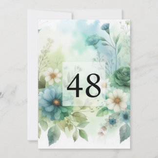 シンプルなカリグラフィーテキストの誕生日パーティー 招待状