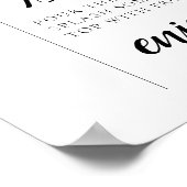 シンプルなカリグラフィーテキストスクリプトミモザバーの看板 ポスター (角)