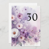 シンプルなカリグラフィーテキスト誕生日パーティー 招待状 (正面/裏面)