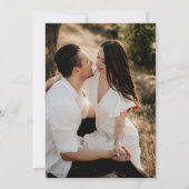 シンプルなカリグラフィー写真結婚式の受付のみ 招待状 (裏面)