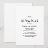 シンプルなカリグラフィー結婚式のブランチ招待状 招待状 (正面/裏面)