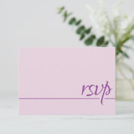 シンプルなカリグラフィー ウェディング RSVP ブラッシュピンク