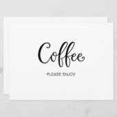 シンプルなカリグラフィー | 「コーヒー」ウェディングサイン (正面/裏面)