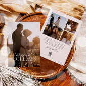 シンプルなカリグラフィー スクリプト モダン ミニマリスト フォト シーズンカード