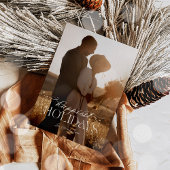 シンプルなカリグラフィー スクリプト モダン ミニマリスト フォト シーズンカード