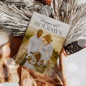 シンプルなカリグラフィー スクリプト モダン ミニマリスト フォト シーズンカード