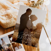 シンプルなカリグラフィー スクリプト 現代のミニマリスト フォト シーズンカード