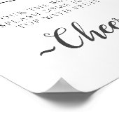 シンプルなカリグラフィー ミモザ バー サイン (角)