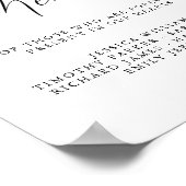 シンプルなカリグラフィー ラスティック ウェディング メモリアル サイン (角)