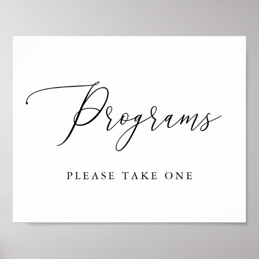 シンプルなカリグラフィー 田舎風プログラム看板 ポスター (正面)