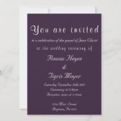 シンプルなキリスト教の結婚式招待状 招待状 (正面)