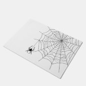 シンプルなクモとクモの巣 ハロウィン ドアマット (アングル)