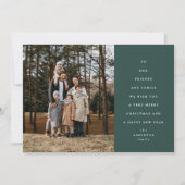 シンプルなクラシックな緑のクリスマスツリーの写真 シーズンカード (正面)