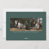 シンプルなクラシックな緑のクリスマスツリーの写真 シーズンカード (裏面)