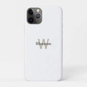 シンプルなクラシックモノグラムと名前のiPhoneケース iPhone 11 Proケース