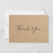 シンプルなクラフト紙のカスタムメッセージ サンキューカード (正面)