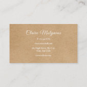 シンプルなクラフト紙のプロフェッショナル名刺テンプレート 名刺 (裏面)