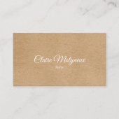 シンプルなクラフト紙のプロフェッショナル名刺テンプレート 名刺 (正面)