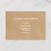 シンプルなクラフト モダン プロフェッショナル 名刺 (裏面)