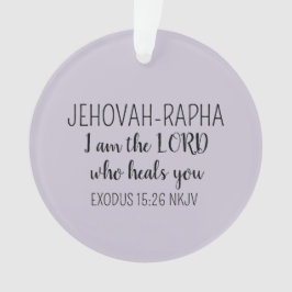 シンプルなクリスチャン向け ライトパープル Lord Who Heals オーナメント
