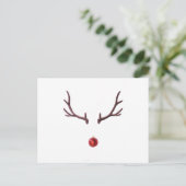 シンプルなクリスマスのトナカイ シーズンポストカード (スタンド正面)