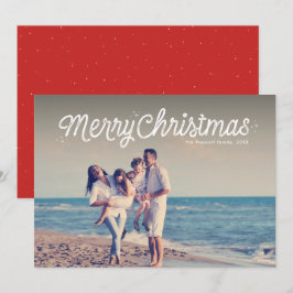 シンプルなクリスマスのフォトカード シーズンカード