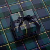 シンプルなクリスマスの伝統的なチェック柄 ラッピングペーパー