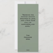 シンプルなクリスマスの写真コラージュ ホリデー カード (裏面)