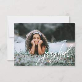 シンプルなクリスマスの写真 喜び カード