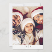 シンプルなクリスマスカード5枚の写真付き 招待状 (裏面)