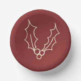 シンプルなクリスマスコレクション – ホリー ペーパーボウル