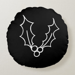 シンプルなクリスマスコレクション – ホリー ラウンドクッション