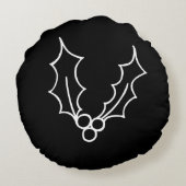 シンプルなクリスマスコレクション – ホリー ラウンドクッション (裏面)