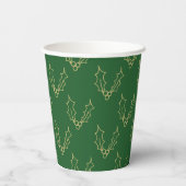 シンプルなクリスマスコレクション – ホリー 紙コップ (裏面)