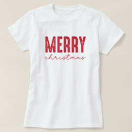 シンプルなクリスマススクリプト ホリデー Tシャツ