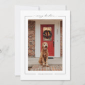 シンプルなクリスマススタースタンプ写真のホリデーカード シーズンカード (正面)