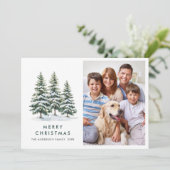 シンプルなクリスマスツリーのグリーティング(写真2枚) シーズンカード (スタンド正面)