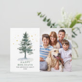 シンプルなクリスマスツリーのグリーティング(写真3枚) シーズンカード (スタンド正面)