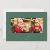 シンプルなクリスマスツリーの楽しい写真 シーズンカード (裏面)