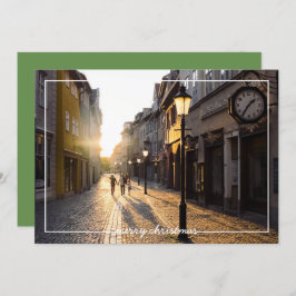 シンプルなクリスマスフレームオーバーレイ写真カード 招待状