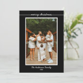 シンプルなクリスマス写真カード (スタンド正面)