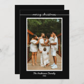 シンプルなクリスマス写真カード (正面/裏面)