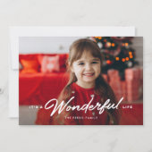 シンプルなクリスマス写真 シーズンカード (正面)