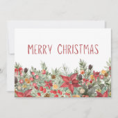 シンプルなクリスマス - あたたかな冬の花々 シーズンカード (正面)